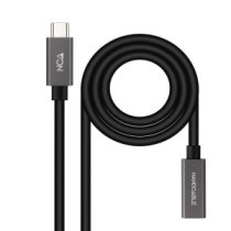 Cable prolongador Type-C  M/H / 2m / 3a / USB-C 3.2 Gen2 / 20Gbps / 4K/60Hz / 60W / Nanocable  10.01.4402