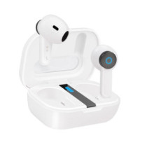 Auriculares Tooq Bender Bluetooth 5.1  Blanco / Type-C / Control tactil / Base de carga / TQBWH-0031W