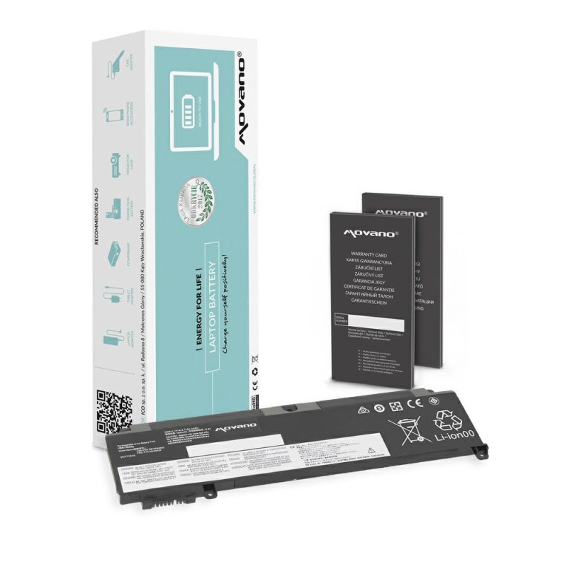 Batería compatible para portátil LENOVO T460S / T470S 11.1v 2140 mAh Movano