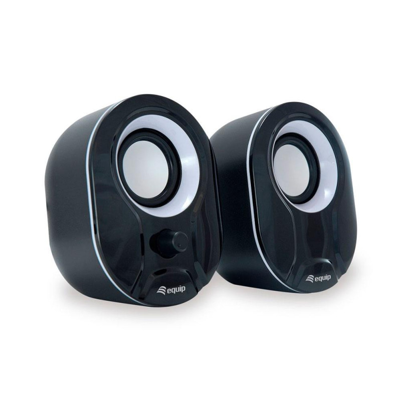 Altavoces 2.0 Equip Life 6w RMS Jack 3.5\  Control de volumen / USB / Negro y blanco / 245333"