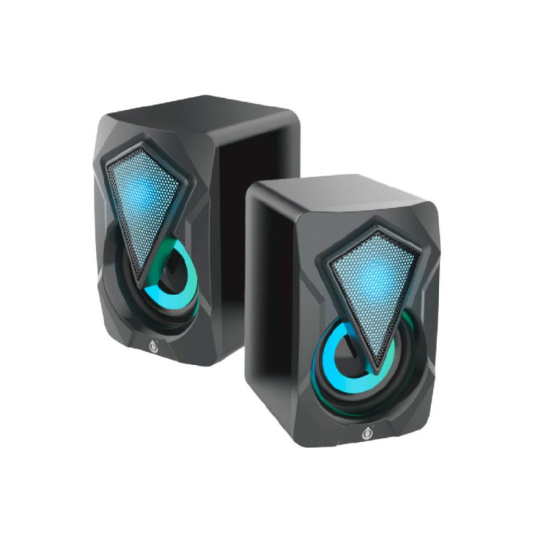 Altavoces 2.0 Pc NF4075 / Control de Volumen / Usb / 6w (2x3w) / Led RGB / Negro / 2400752 / One+