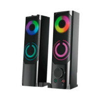 Altavoces 2.0 - Barra de Sonido Gaming TF4195 / 10w / Usb / 2x Jack 3.5mm / Led Rgb / Negro / MTK