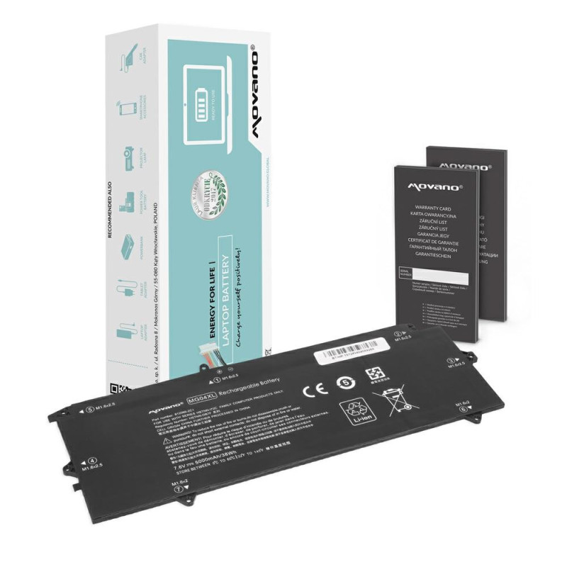 Batería compatible para portátil HP MG04 7.6V 5000mAh Movano