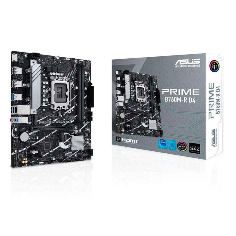 Placa base Asus Prime B760M-R / Socket 1700 / M-ATX / 2xDDR4 / HDMI / M.2 / Pci 4.0   90MB1HA0-M0EAY0
