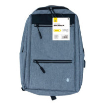 Mochila nylon R4008 / portatiles hasta 16\ / Repelente al agua / Gris / One+"