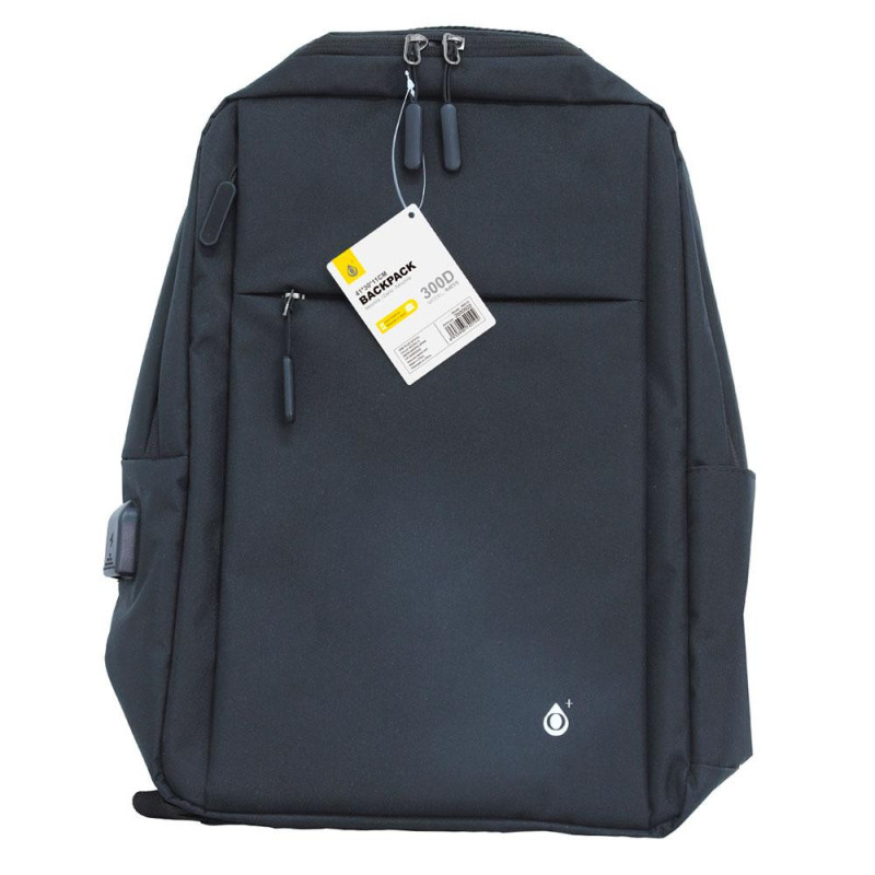 Mochila nylon R4010 / portatiles hasta 16\ / Puerto de carga / Repelente al agua / Negro / One+"