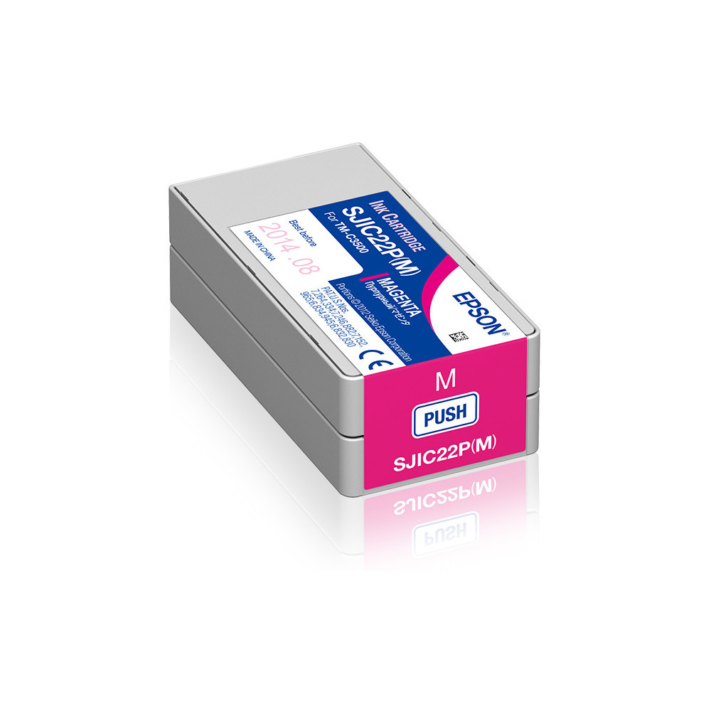 Tinta original epson sjic22p magenta 32.5ml
