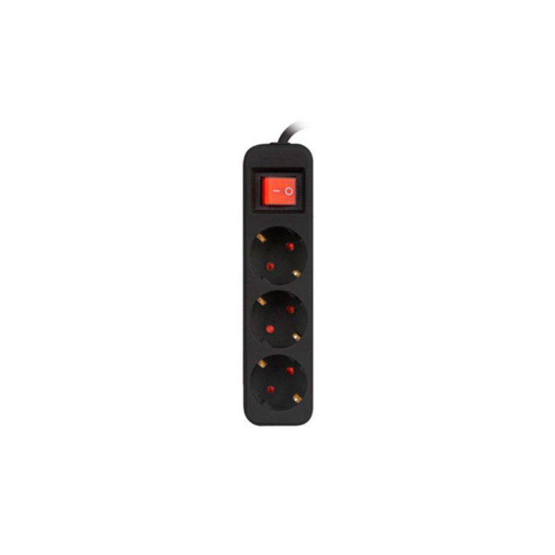 Regleta 3 tomas Lanberg / Proteccion infantil / Cable 1.5m / Negra / ps1-03f-0150-bk