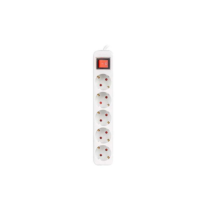 Regleta 5 tomas Lanberg / Proteccion infantil / Cable 1.5m / Blanca / ps1-05f-0150-w