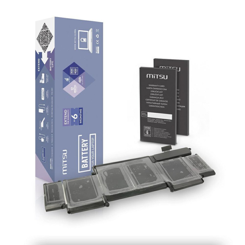 Batería compatible para portátil APPLE A1502 11.34V 7000mAh Mitsu