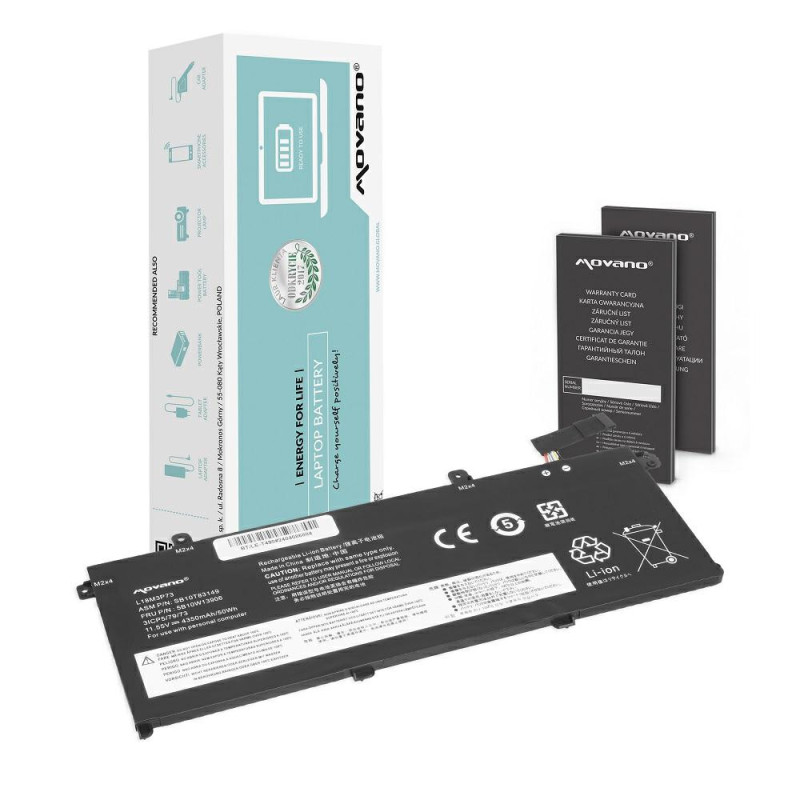 Batería compatible para portátil LENOVO T490 11.55v 4350 mAh Movano