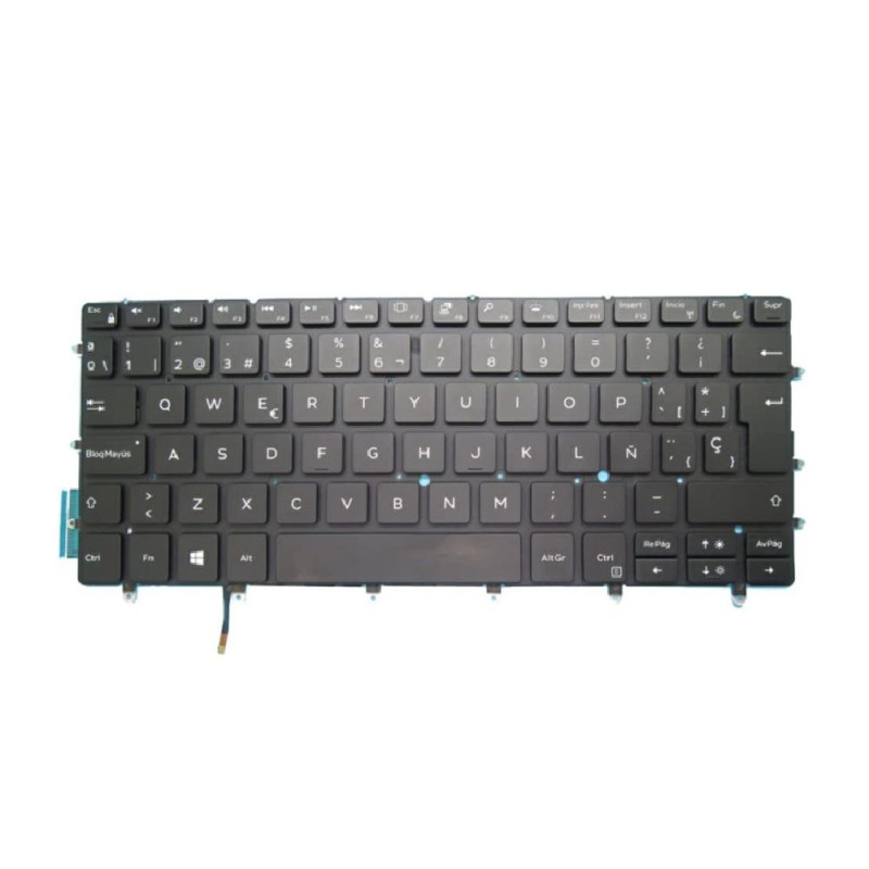 Teclado compatible para portátil DELL XPS 13 9370 Retroiluminado