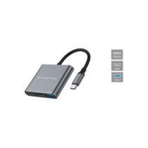 Hub Adaptador Type-C 3 en 1 Conceptronic  / Hdmi / Type-c / Usb 3.0 / DONN18G