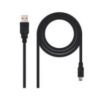 Cable USB 2.0 a Mini USB / 5 pines  / 5m / Nedis / CCGL60300BK50