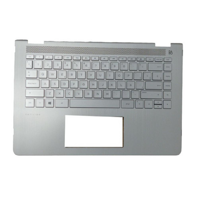 Top case + Teclado compatible para portátil HP 14-BA Plata