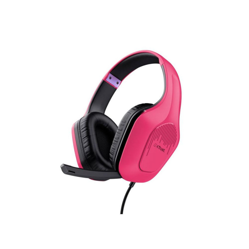 Auriculares Trust Gaming Gxt 415p Zirox Rosa / Multiplataforma Ps5 - Xbox - Nintendo - PC /  Cable 1.2m / 24992