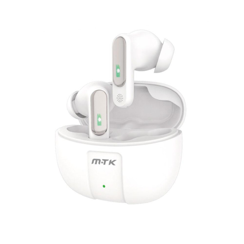 Auriculares Bluetooth 5.4 / TC3314 / Tws / Base de carga / Tactil / Blanco / Mtk