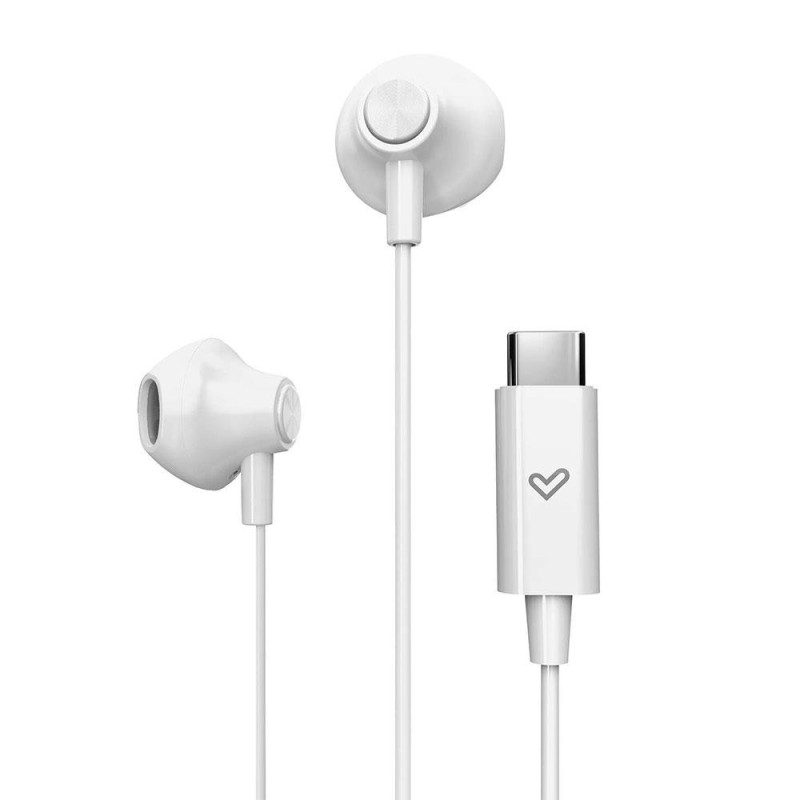 Auriculares Energy Sistem EasyPods / Conector Type-C / Cable 1.2 / Microfono Integrado / Control de Volumen / Blanco / 459278