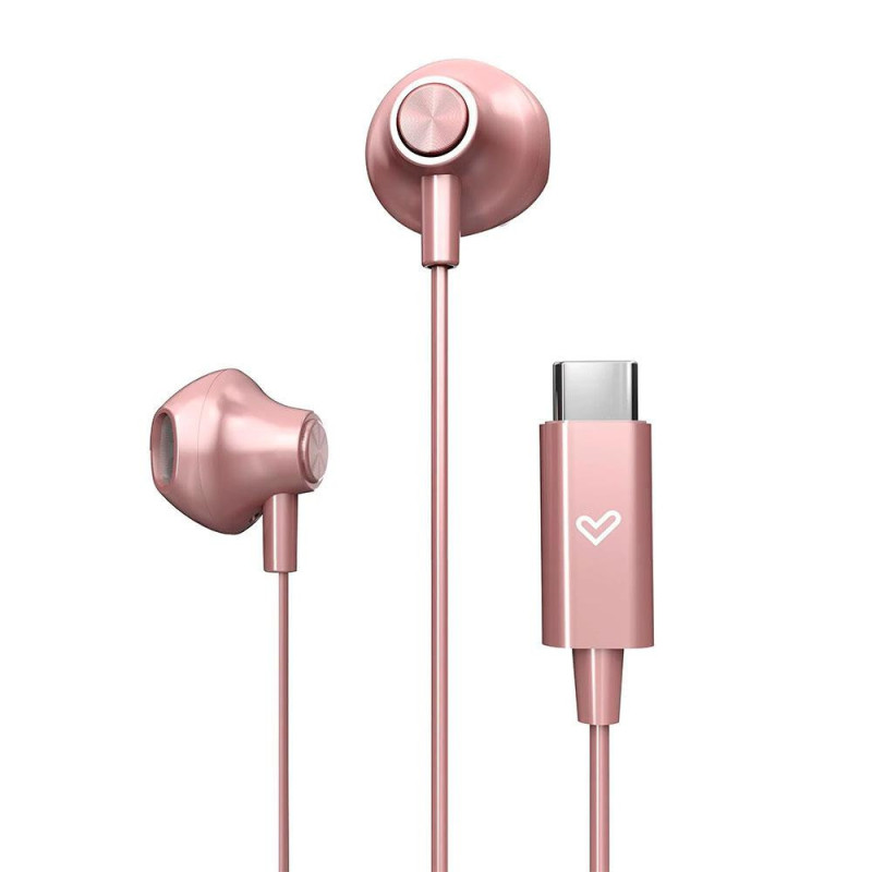 Auriculares Energy Sistem EasyPods / Conector Type-C / Cable 1.2 / Microfono Integrado / Control de Volumen / Rosa / 459285