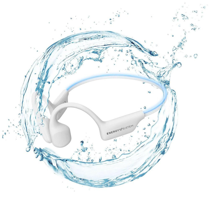 Auriculares de Conduccion Osea Energy Sistem AquaSport / Bt 5.4 / IPX8 / 8GB Memoria / 11h Autonomia / Blanco / 459452