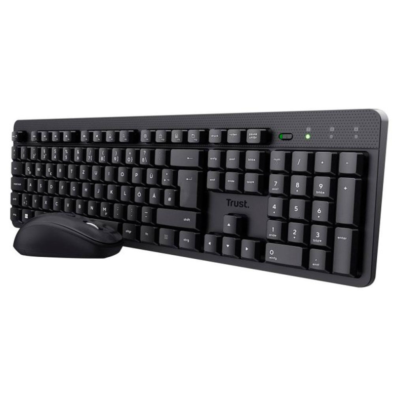 Combo Teclado + Raton inalámbrico Trust TKM-360 / Silencioso / 1600 Dpi / Resistente a liquidos / 25356