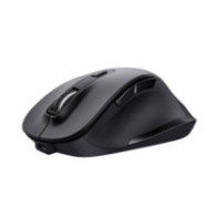 Raton óptico inalambrico Trust Fyda / Ergonomico / Recargable / 2400 dpi / Type-C / 6 Botones / Negro / 24727