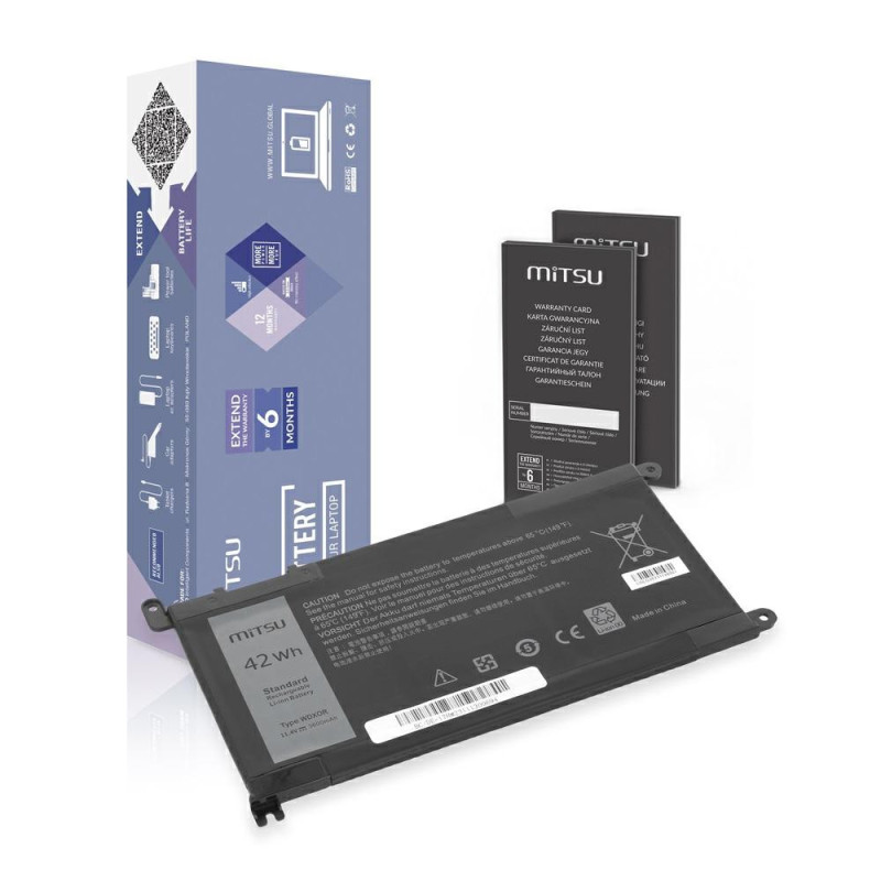 Batería compatible para portátil DELL Inspiron 13 5368 11.4V 3400mAh Mitsu
