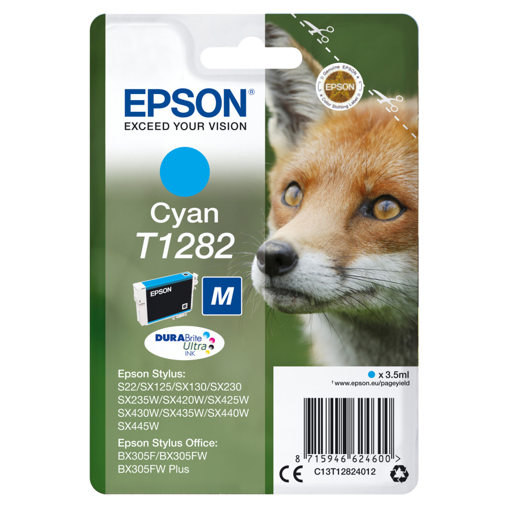 Tinta original epson t1282 cian c13t12824012 3.5ml