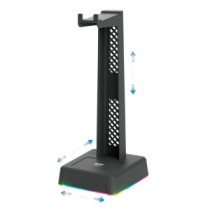 Soporte para auriculares Gaming TG7245 / Luz RGB / Cable 1.9m / Negro / MTK