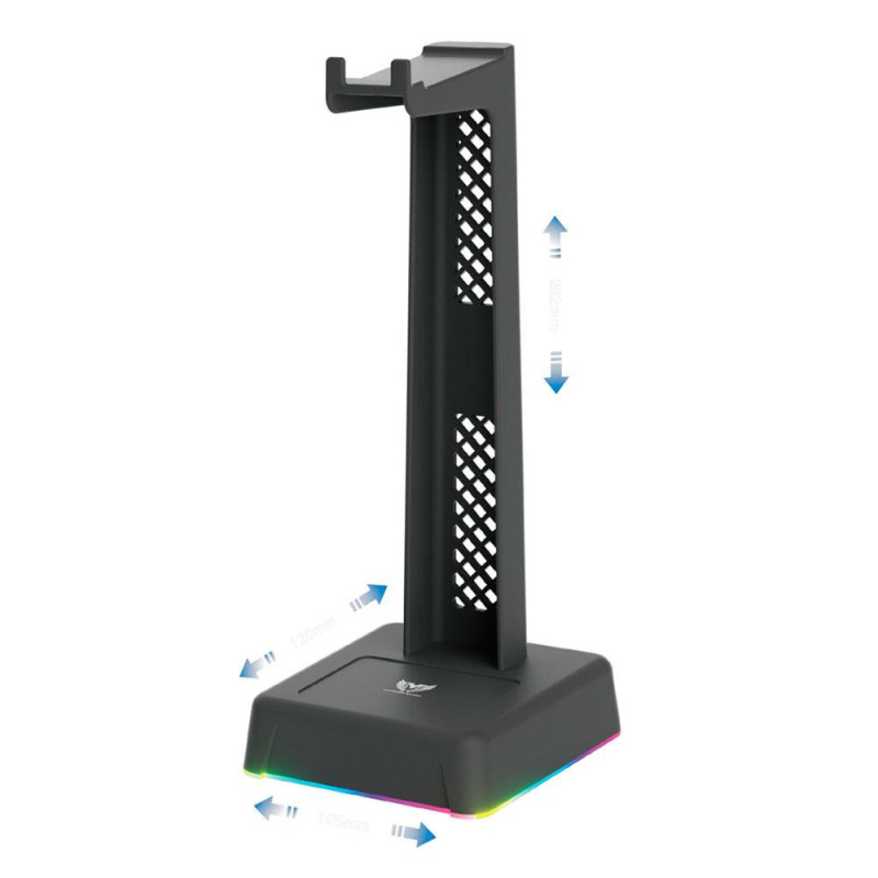 Soporte para auriculares Gaming TG7245 / Luz RGB / Cable 1.9m / Negro / MTK