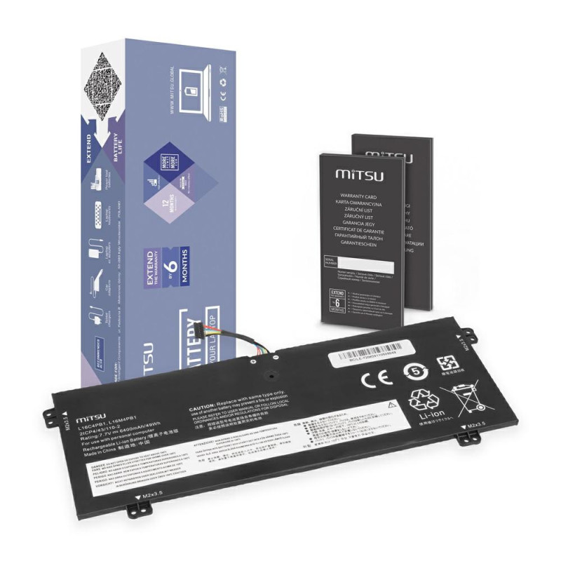 Batería compatible para portátil LENOVO L16C4PB1 7.7V 6400mAh Mitsu