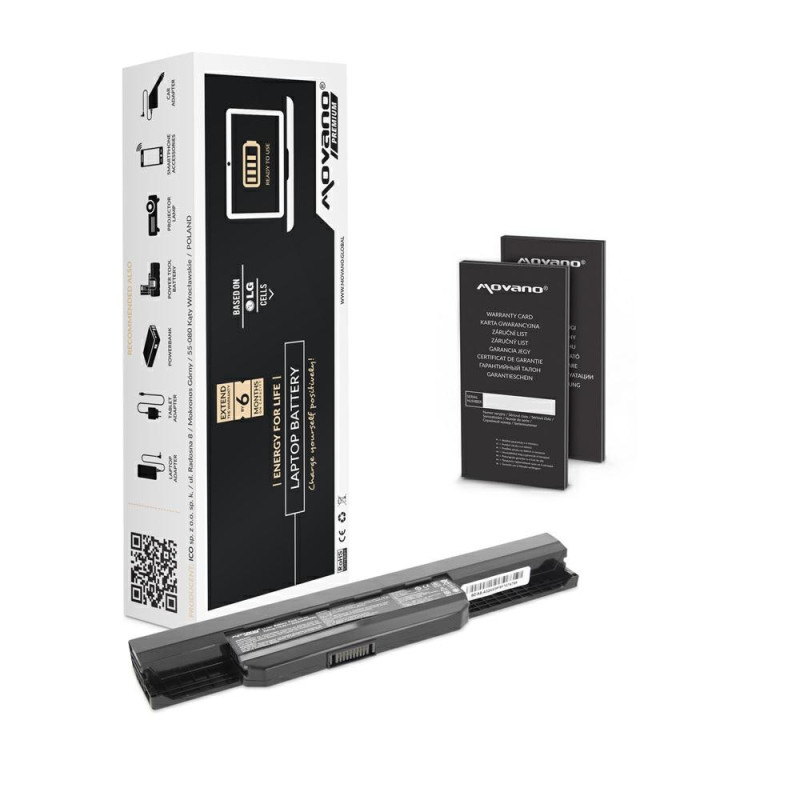 Batería compatible para portátil ASUS A31-K53 10.8V 4400mAh Movano Premium