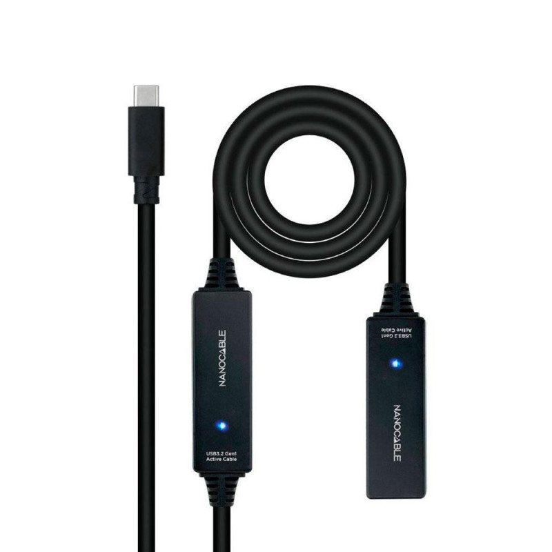 Cable USB amplificador activo USB 3.2 Gen.1  M/H / 10 metros / Nanocable  10.01.1312