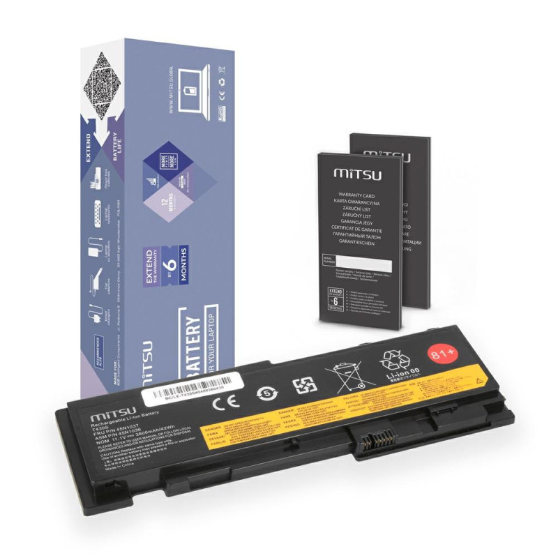 Batería compatible para portátil LENOVO T420S 11.1V 3800mAh Mitsu