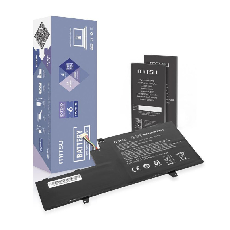 Batería compatible para portátil HP OM03XL 11.55V 4700mAh Mitsu