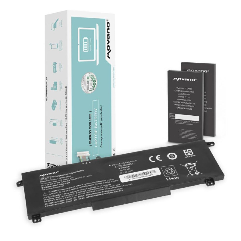 Batería compatible para portátil HP SD06XL 11.4V 5700mAh Movano