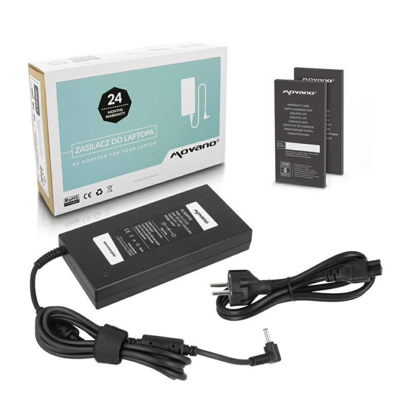 Cargador compatible para portátil MSI 180W 20V 9A 4.5x3.0 Movano