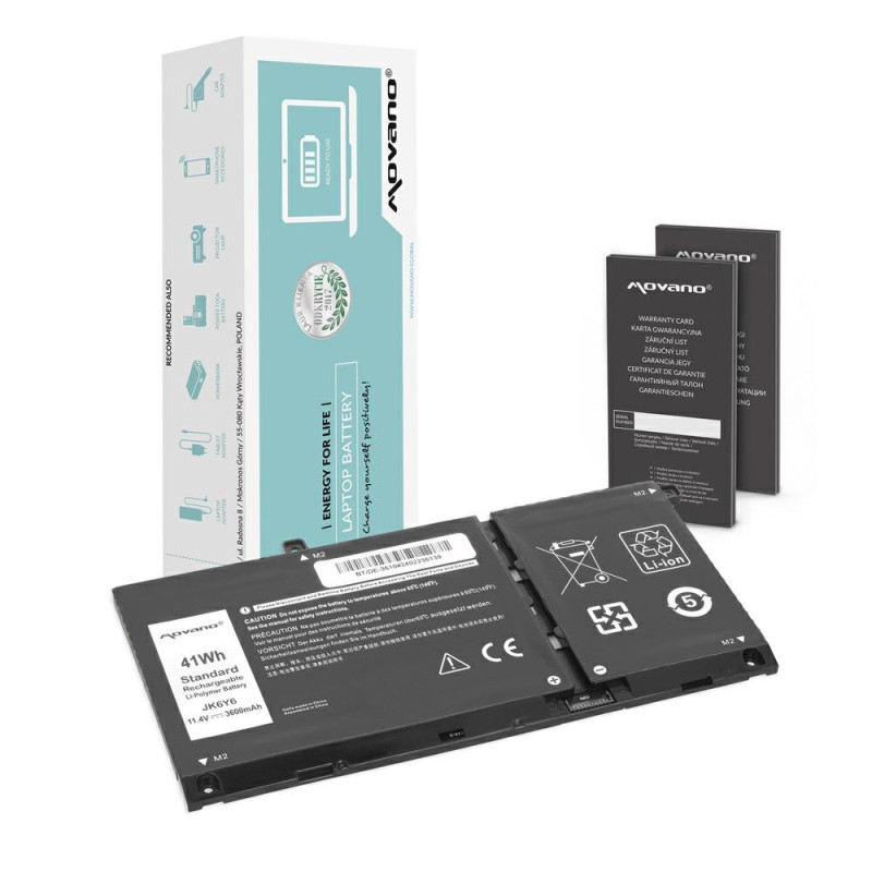 Batería compatible para portátil DELL Latitude 15 3510 11.4V 3600 mAh Movano