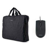 Maletin + Raton USB Nilox / Hasta 15.6\ / 1000 Dpi / Asa de mano / Negro / NXBM001"