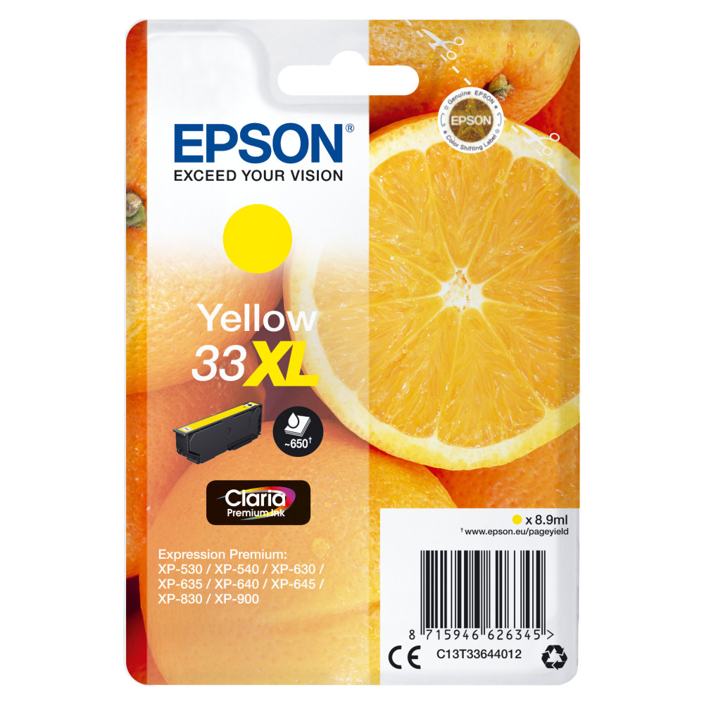 Tinta original epson t3364 xl amarillo c13t33644012 8.9ml