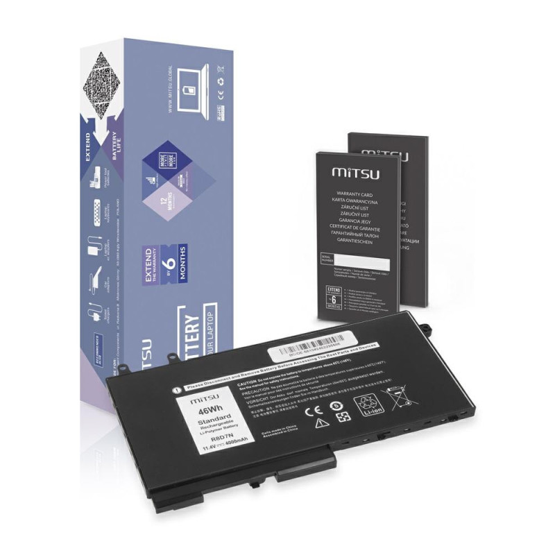 Batería compatible para portátil DELL Latitude 5400 11.4V 4000 mAh Mitsu