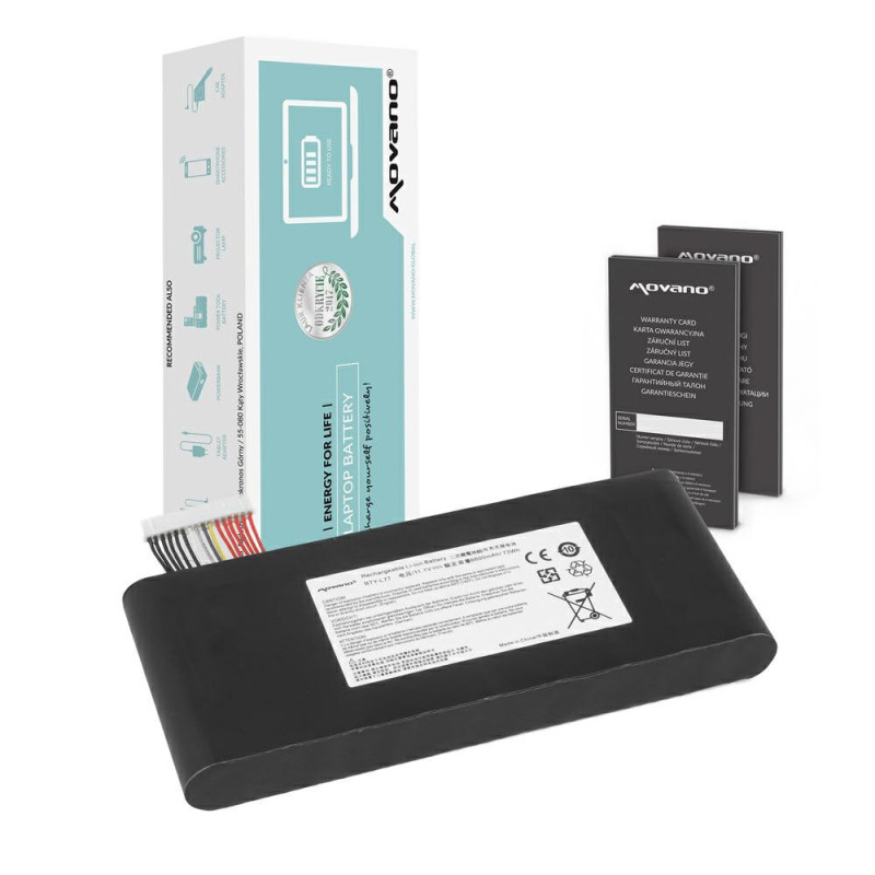 Batería compatible para portátil MSI BTY-L77 11.1V 6600mAh Movano