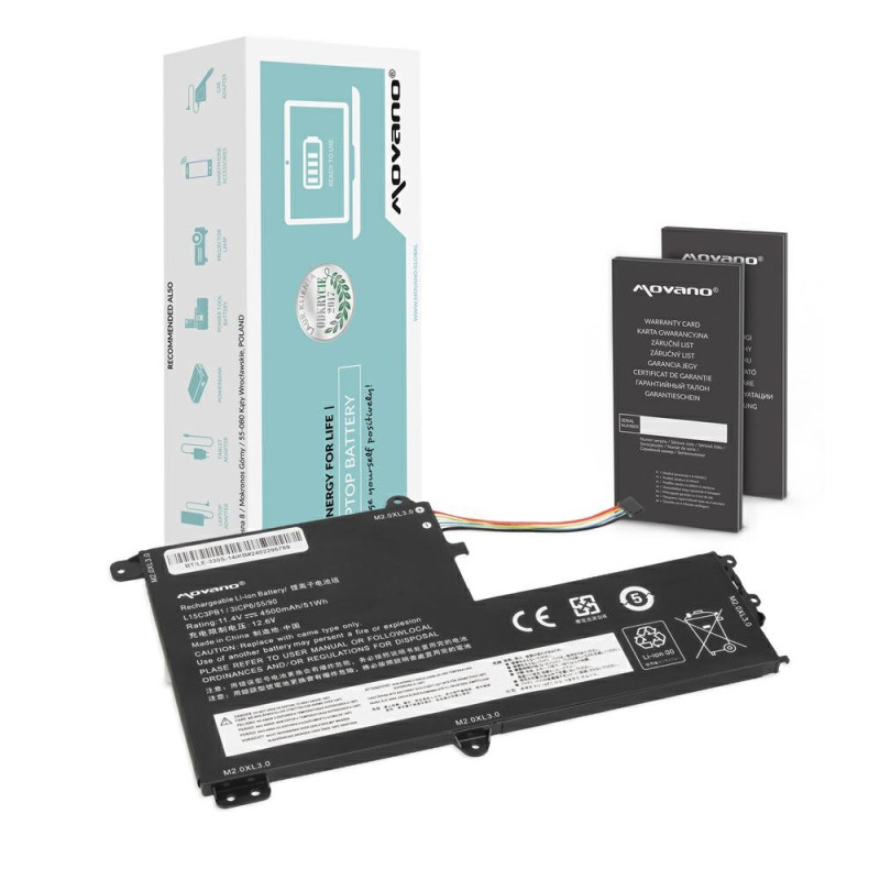 Batería compatible para portátil LENOVO L15C3PB1 11.4V 4500mAh Movano