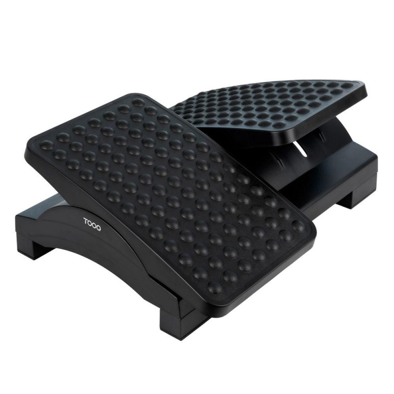 Reposapies Tooq / Ajustable en altura e inclinación / Negro / TQFR0604-B