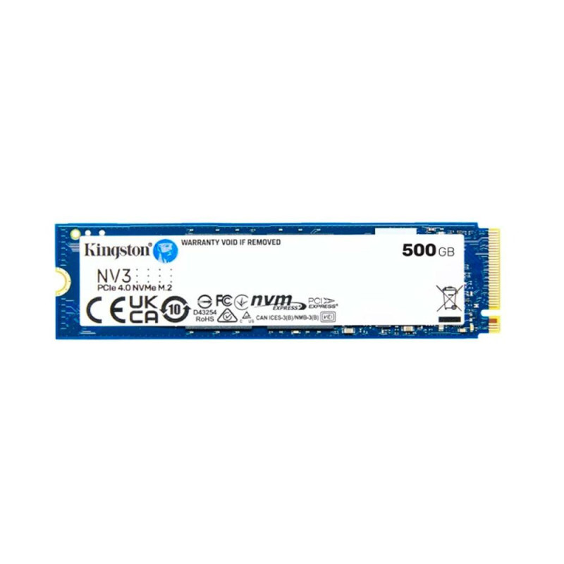 Disco Duro SSD M.2 Pcie 4.0 Nvme Kingston NV3 / 500Gb / M.2 2280 / 5.000-3.000 MB/s / SNV3S/500G