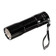 Linterna LED Hama Basic FL-92  / 9 Luces Led / Pilas AAA / Correa de mano / Negro / 00136234