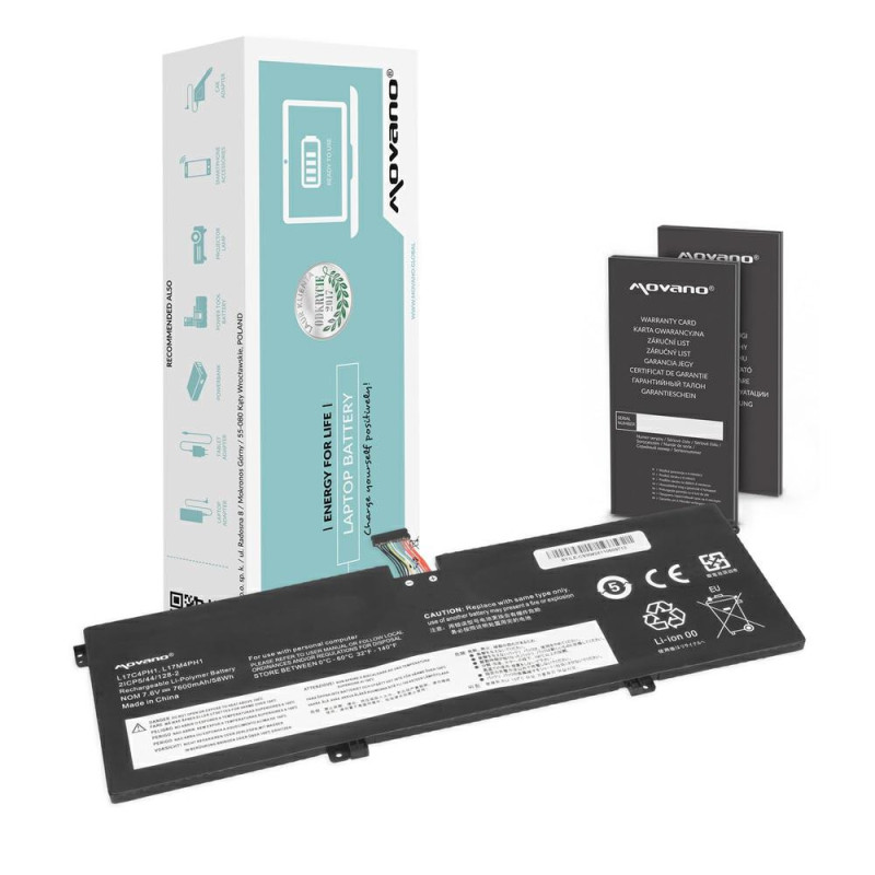 Batería compatible para portátil LENOVO L17C4PH1 7.6V 7600mAh Movano