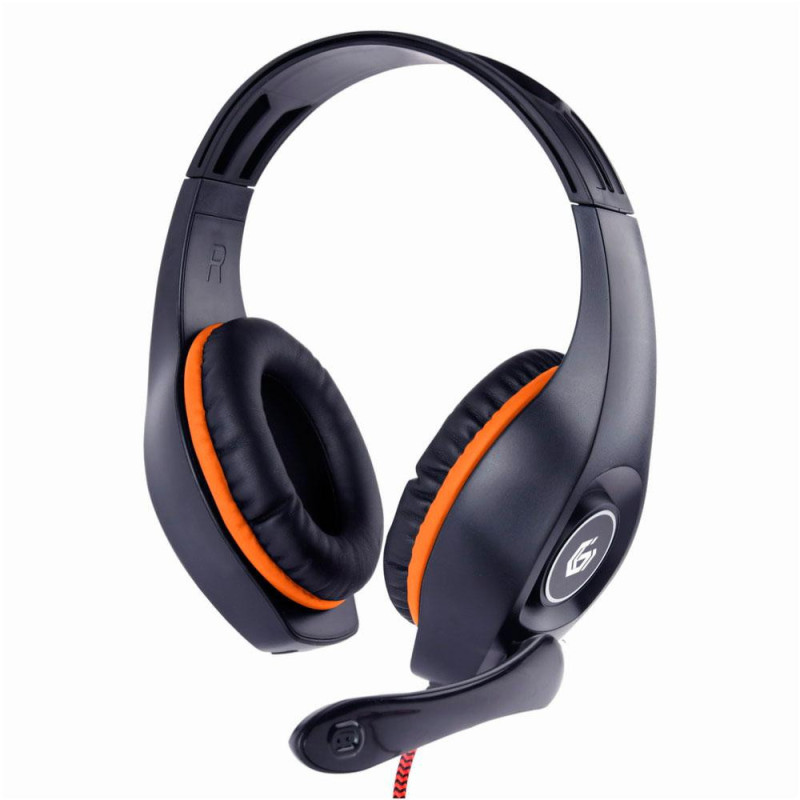 Auriculares Gaming con microfono Gembird GHS-05-O / Jack 3.5mm / Negro-Naranja