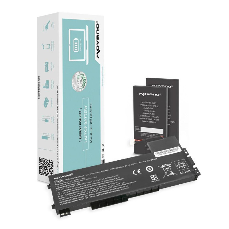 Batería compatible para portátil HP VV09XL 11.4V 4600mAh Movano