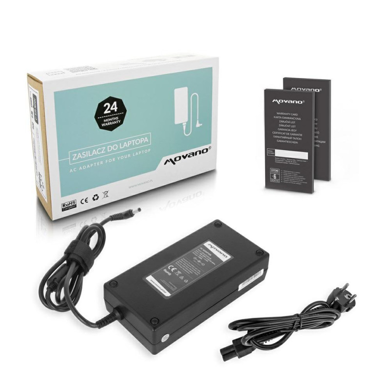Cargador compatible para portátil ASUS / MSI 230W 19.5V 11.8A 5.5x2.5 mm Movano